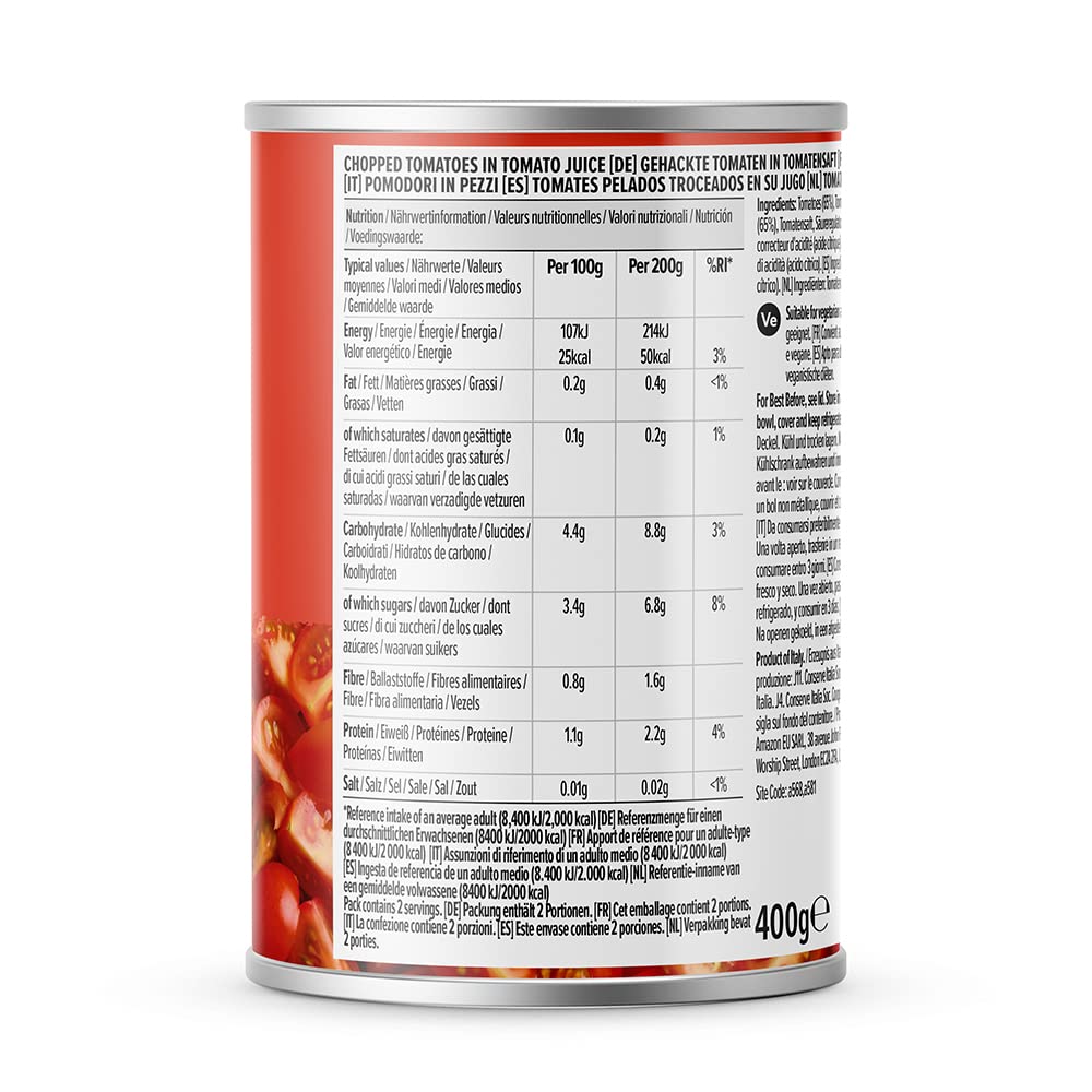 by Amazon Italian Chopped Tomatoes, 400g