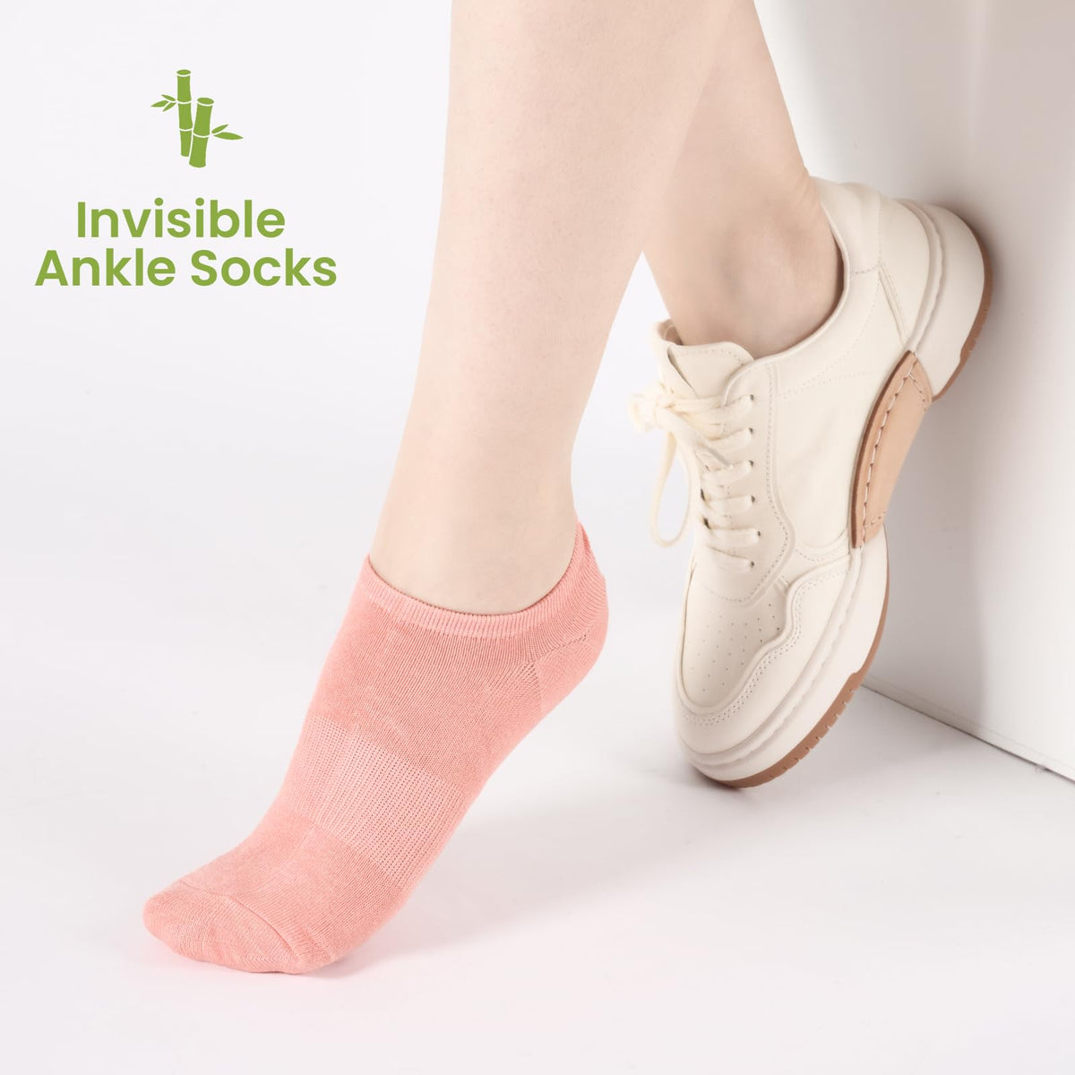 Niofind Bamboo Trainer Socks for Womens & Mens, 6 Pairs, Non Slip No Show