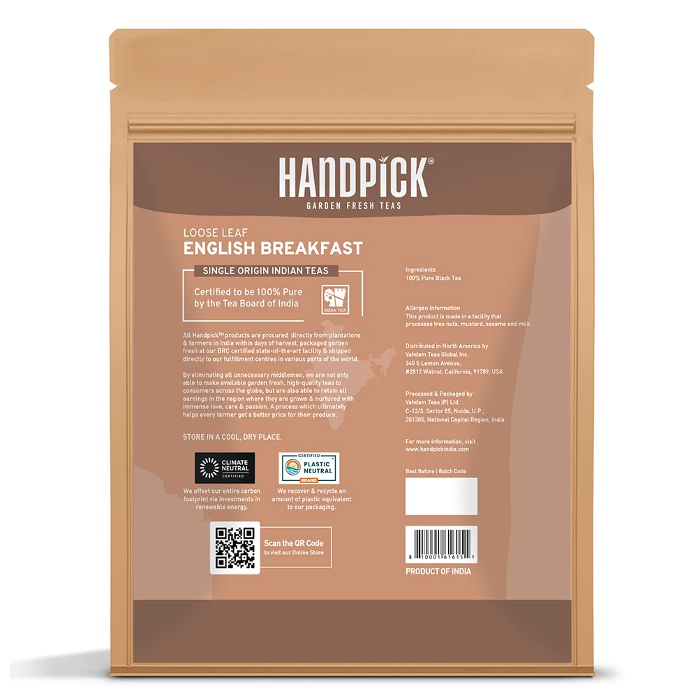 HANDPICK, Spearmint Tea Bags (100 Count), Spearmint Leaf Tea Bags