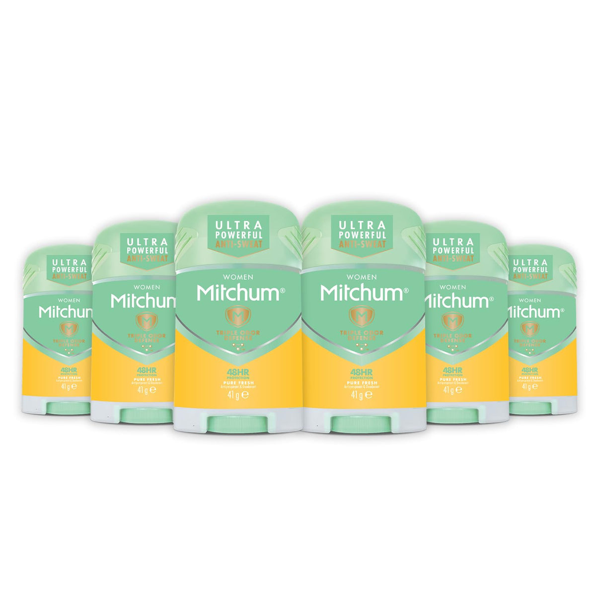 Revlon Mitchum Women Triple Odor Defense 48HR Protection Deodorant Stick and Antiperspirant Pure Fresh, Dermatologist Tested, 41 g (Pack of 1)