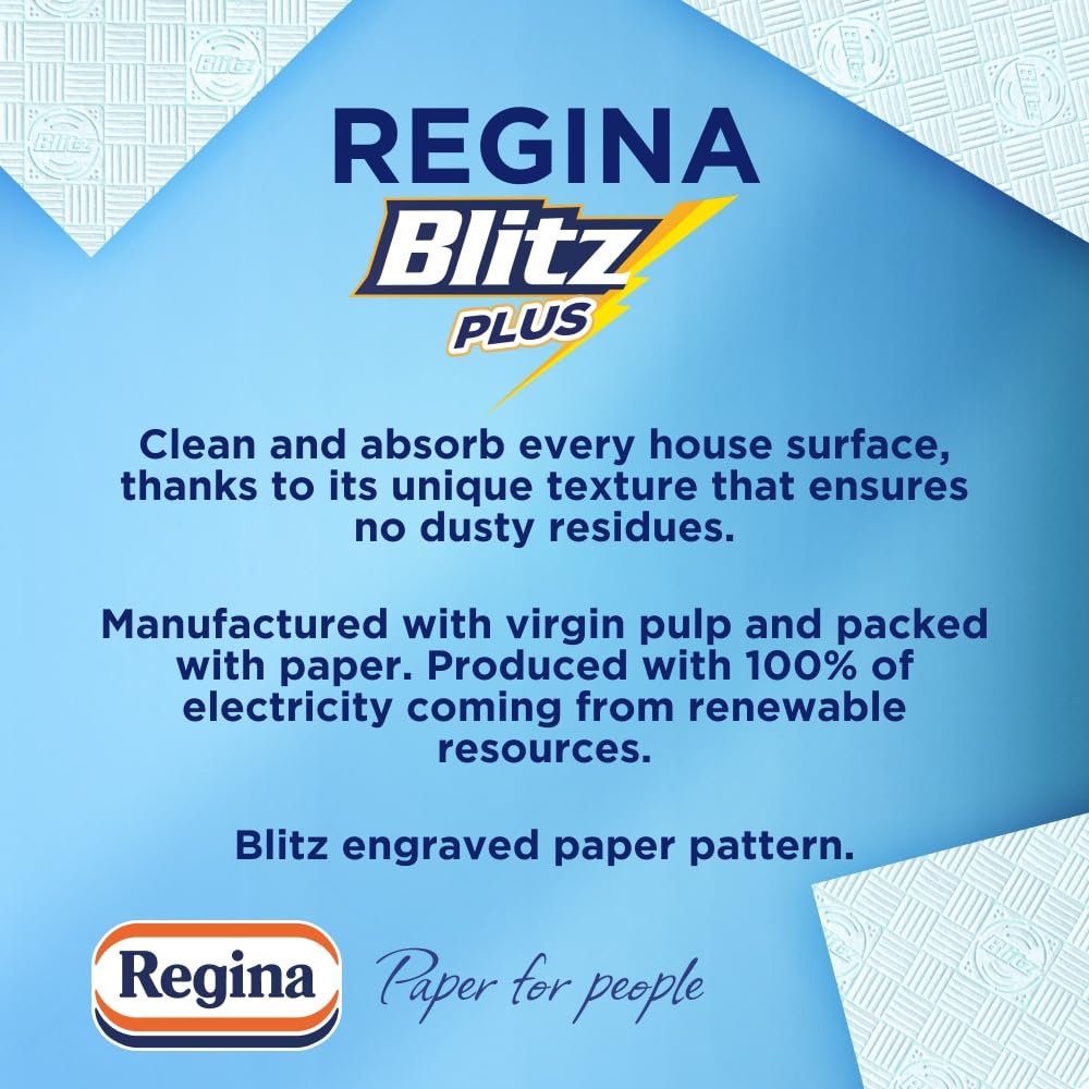 Regina Blitz, 8 Rolls of Household Towel, 3-Ply