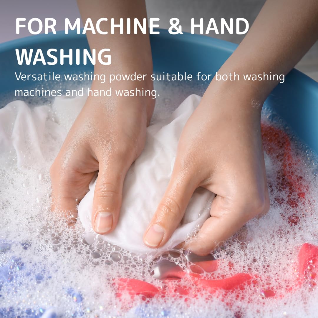ABENA Washing Powder |5 kg| Jumbo Pack of Non scented Washing Detergent for light coloured clothing, Laundry Powder that's gentle on even the most sensitive skin.