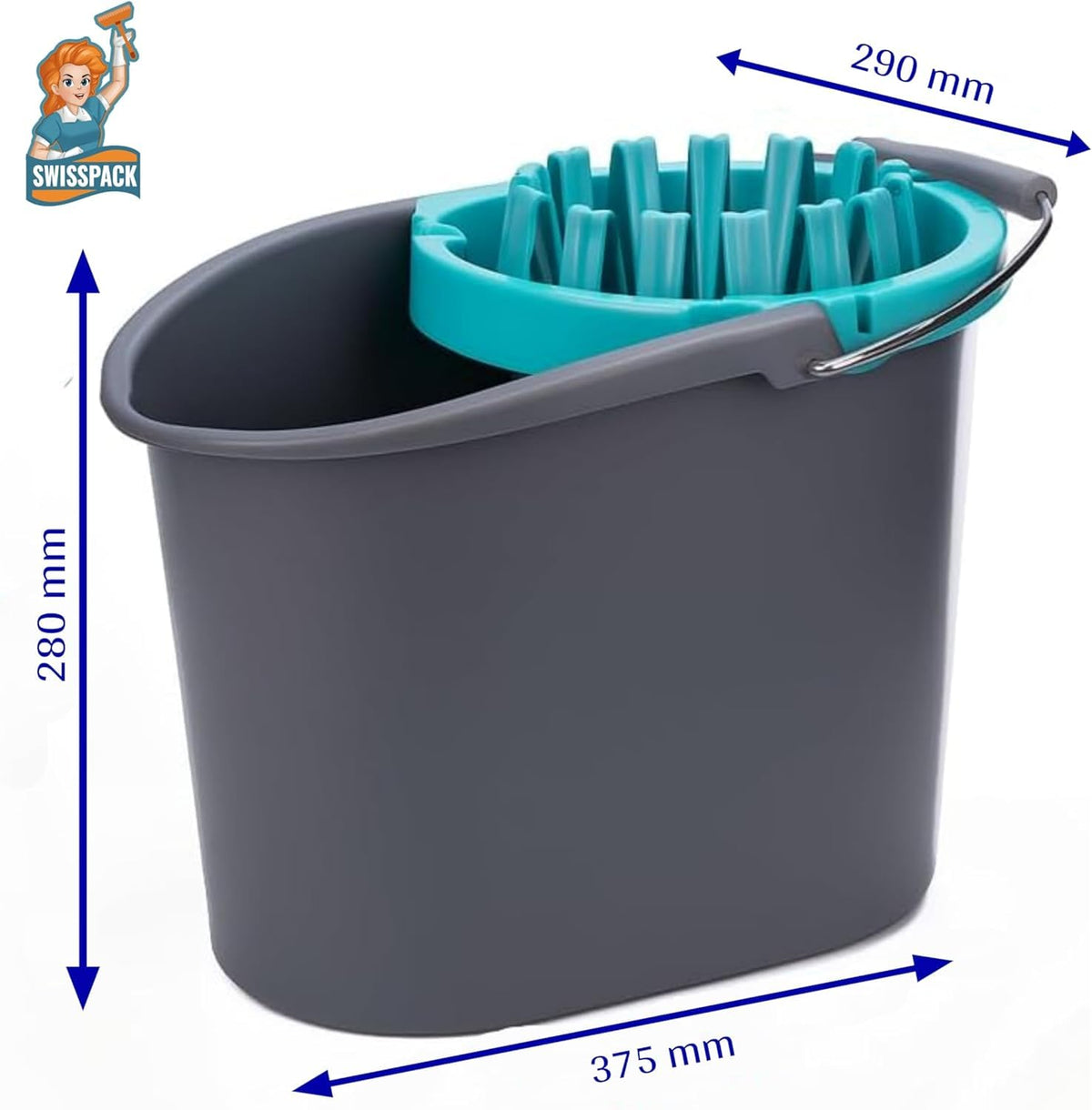 MOP AND BUCKET (3 HEADS ONLY)