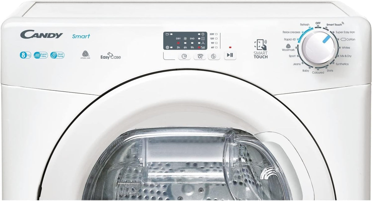 Candy Smart Condenser Tumble Dryer, 8kg, E Class, White