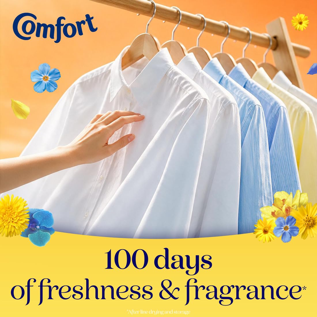 Comfort Perfume Creations Passion Bloom Fabric Conditioner Motion-Activated Fragrance Technology 100 Days of Freshness 30 washes (900 ml)
