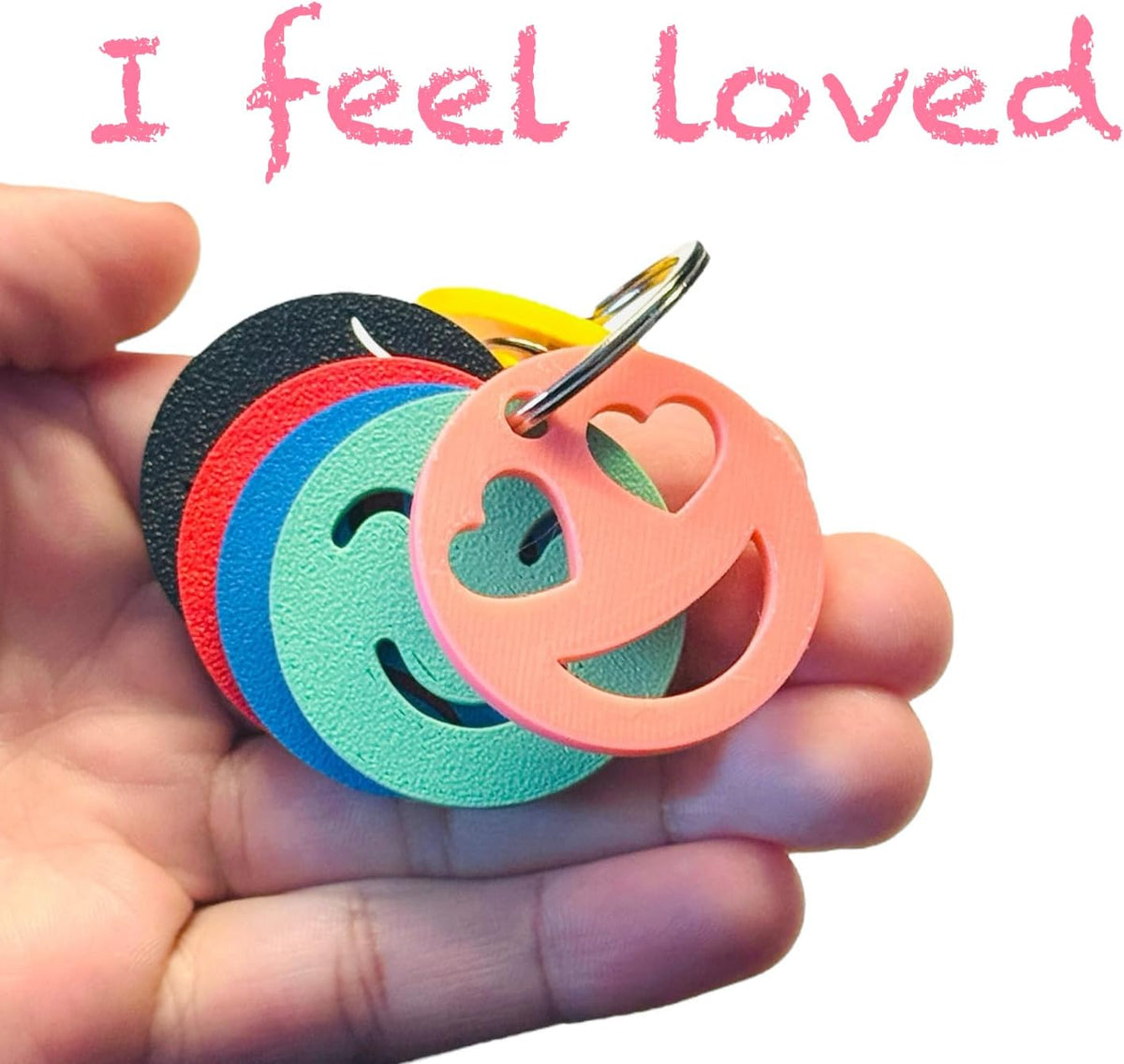 Colour Feelings 6 Emotional Regulation Keychain | 6 Mood Zone Discs for Children and Adults For Special Educational Needs | Emotions Teaching Aid | SEN Communication Tool/Accessory