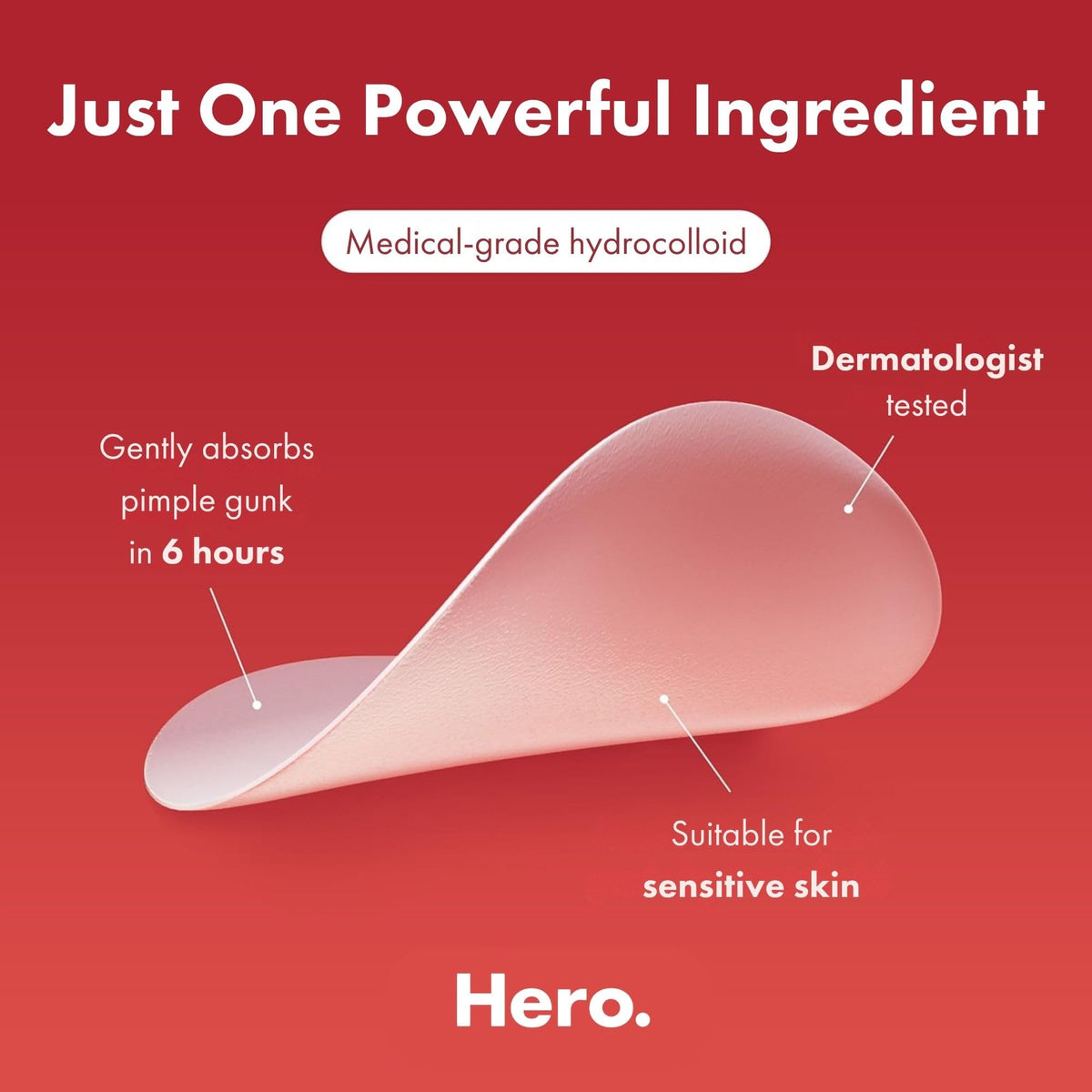 Hero Mighty Pimple Patches Original, Hydrocolloid Spot Patches, 36 Count