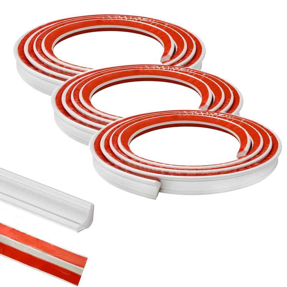 Zayejod PVC Quadrant Trim Flexible Laminate Beading Self Adhesive White