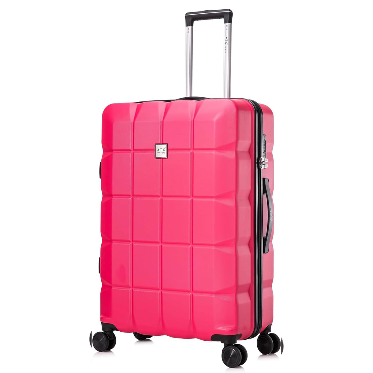 ATX 28 Inch Suitcase Large 110L – Lightweight Hard Shell Checked Luggage, 4 Wheels, TSA Lock, 30KG Capacity, Black