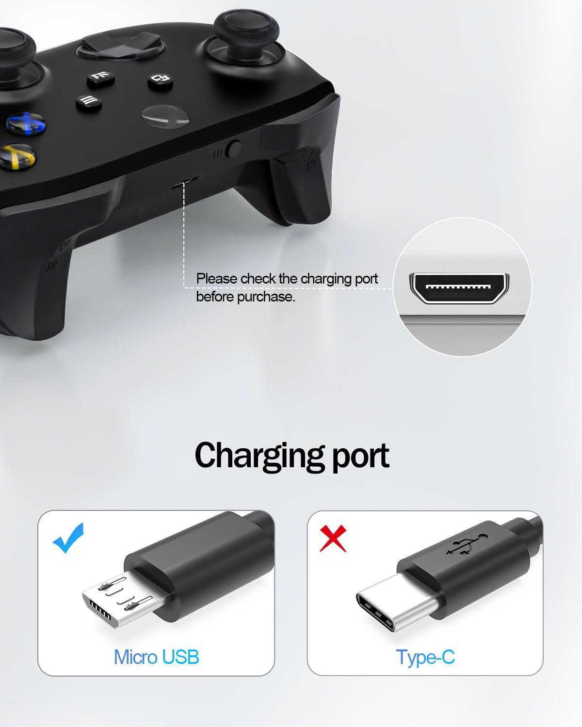 Superer 1.5 M 2 Pack Micro USB Charger Cable Fit for Sony PS4, Xbox One