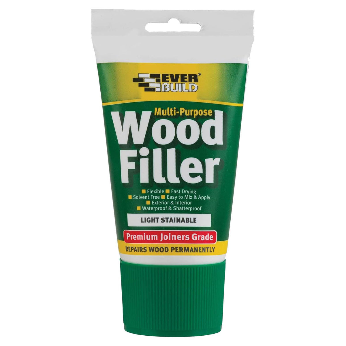 Everbuild Multipurpose Wood Filler – Suitable for Indoor and Outdoor Use – Sandable – Light Oak – 250ml