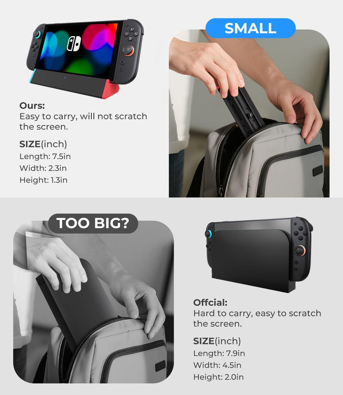 SIWIQU Switch 2 TV Dock, 4K@120Hz Output