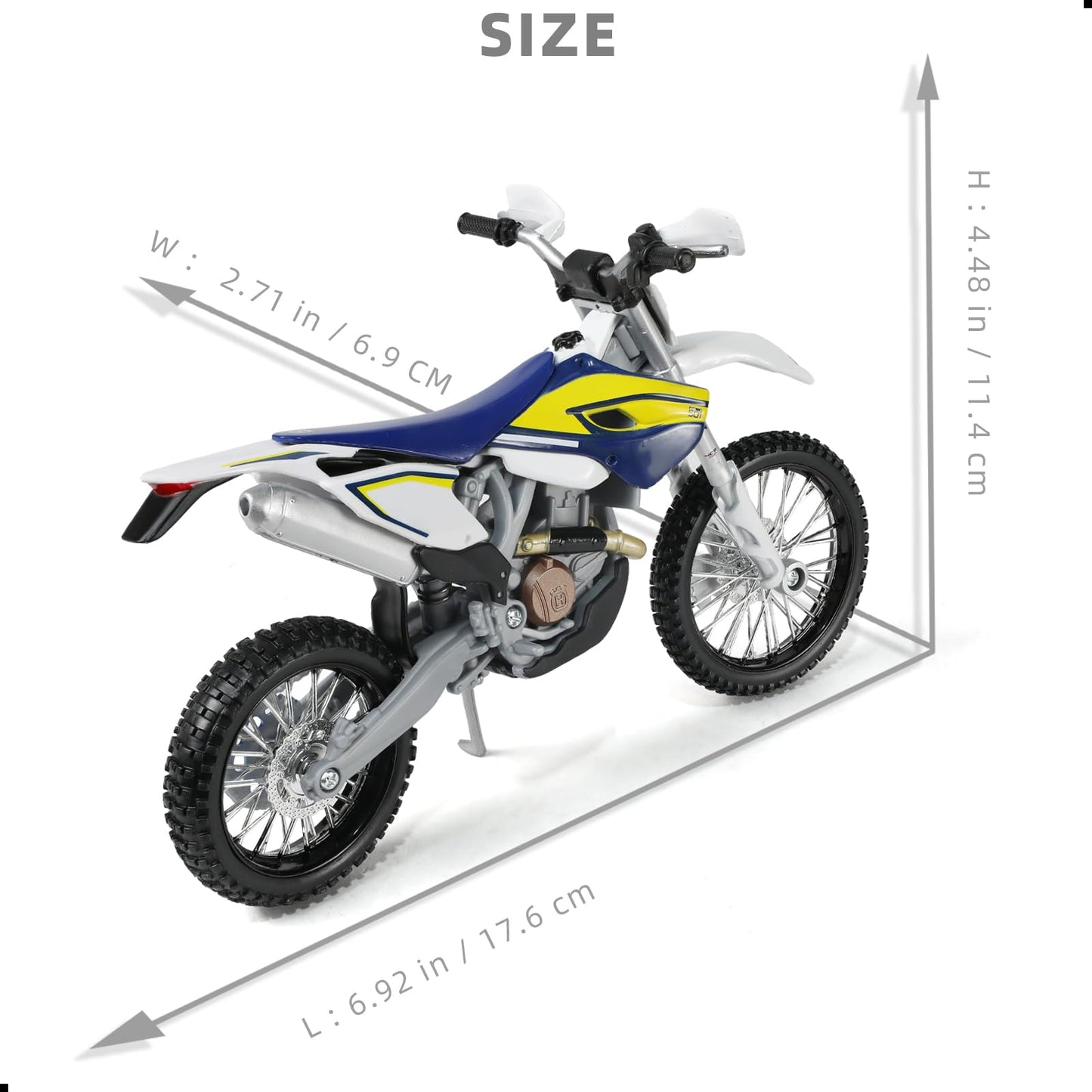 1:12 Scale Dirt Bike compatible for Kawasaki KX450F Motorcycle Model Mini Supercross Motorcross Moto Model Collection or Gift for Adult Kid Boy (Green)