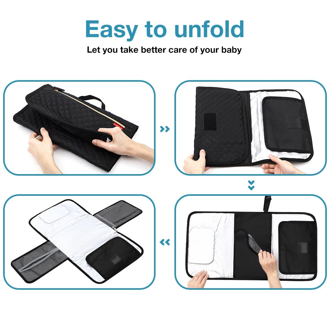 Lekebaby Portable Nappy Changing Mat Travel Baby Change Mat
