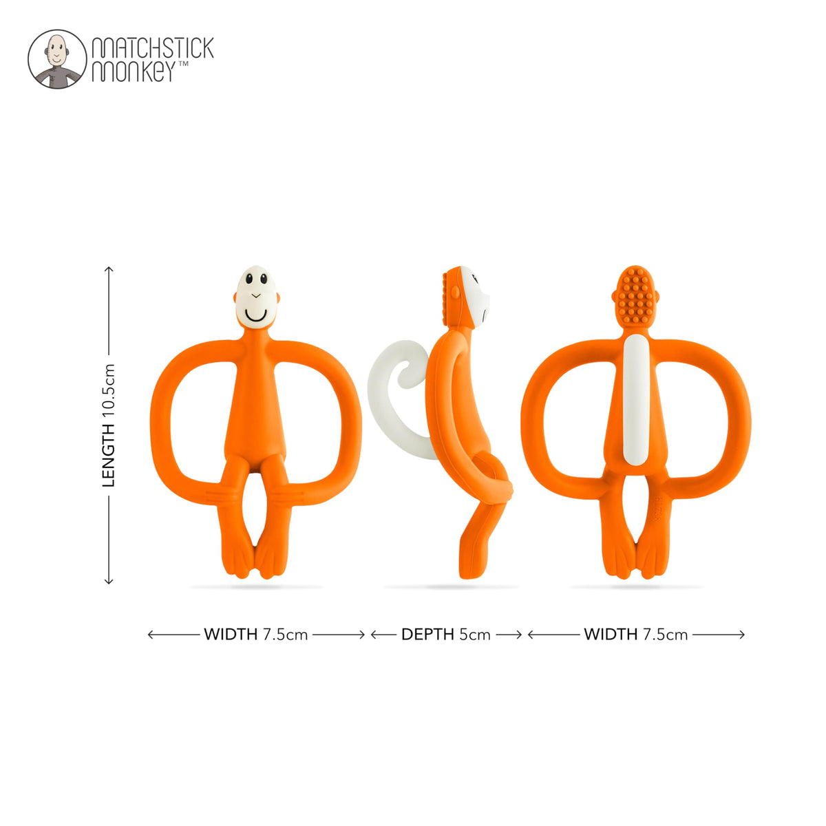 Matchstick Monkey Original Teether with Gel Applicator, Hearts