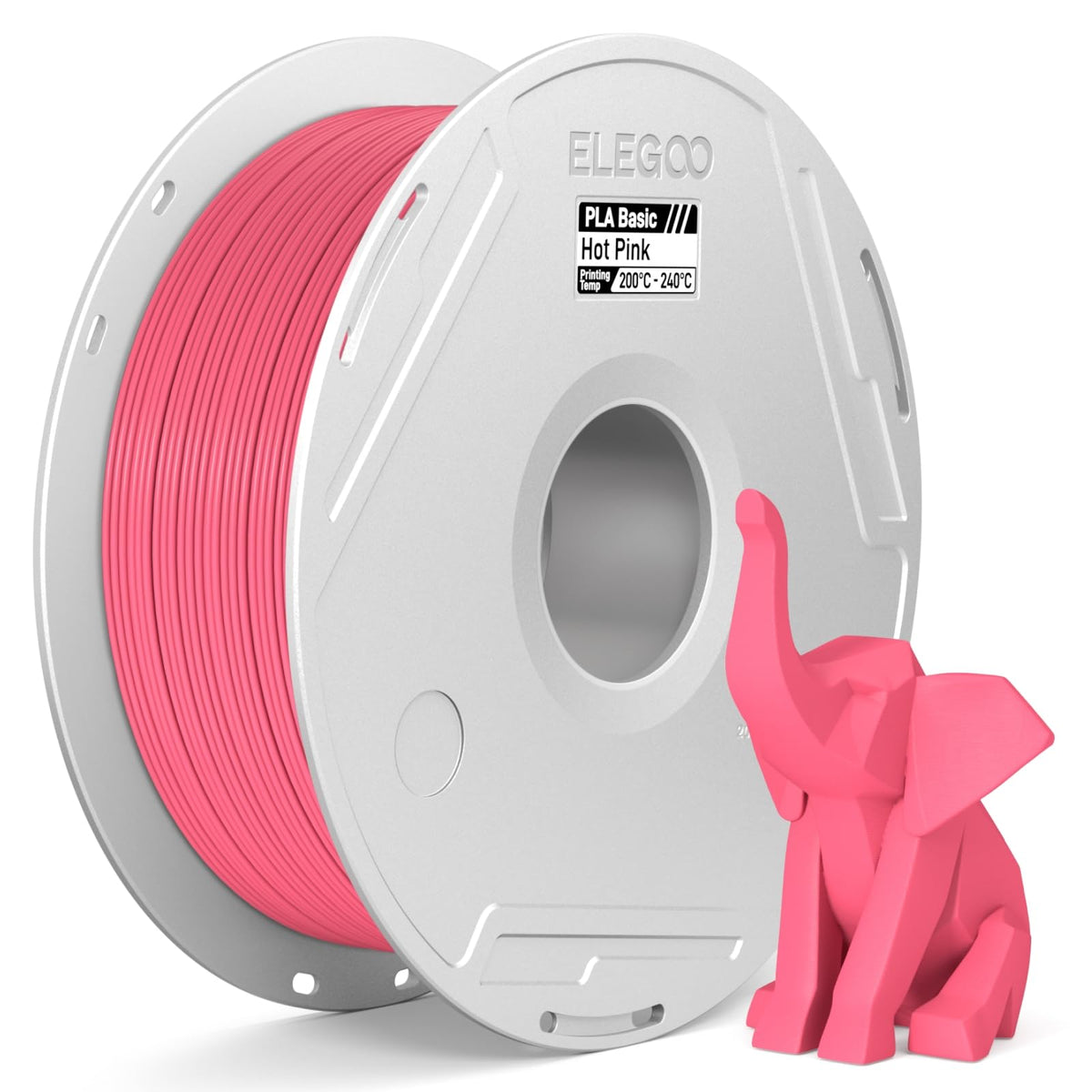 ELEGOO PLA Basic Refill 3D Printer Filament 1.75mm Red 1KG, Easy Storage