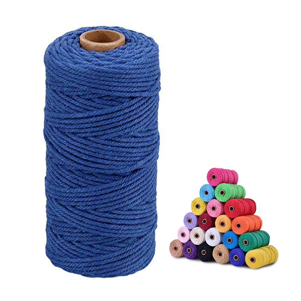 jijAcraft 4MM White Macrame Cord: 100M Cotton String Twine for Crafts