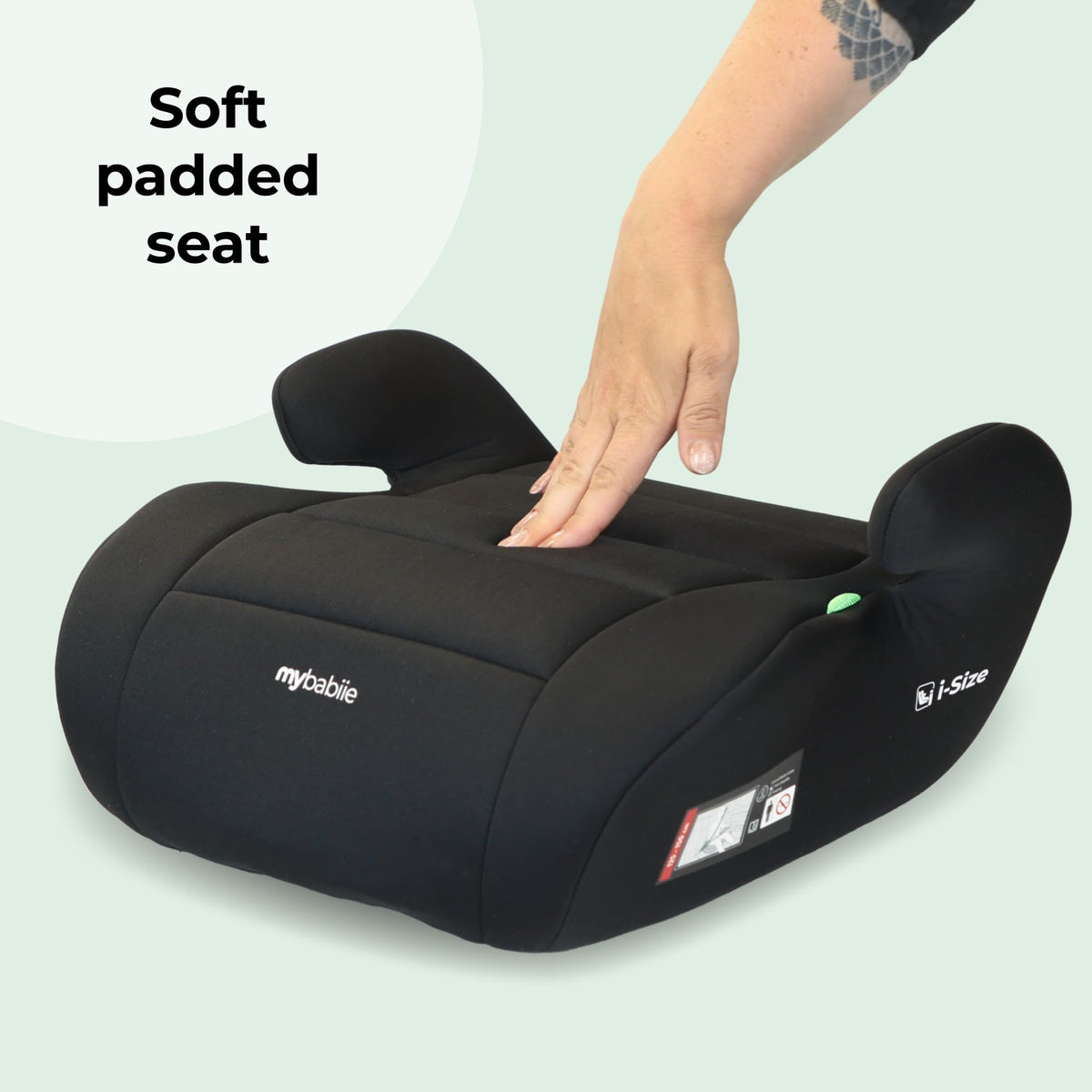 My Babiie MBCSB10 Booster Car Seat - Lightweight at 1kg, Approx. 6-12 Years (125-150cm, 22-36kg), R129, i-Size Backless Child Car Seat, Group 3, Compact, Portable, Ideal for Travel - Pink Leopard