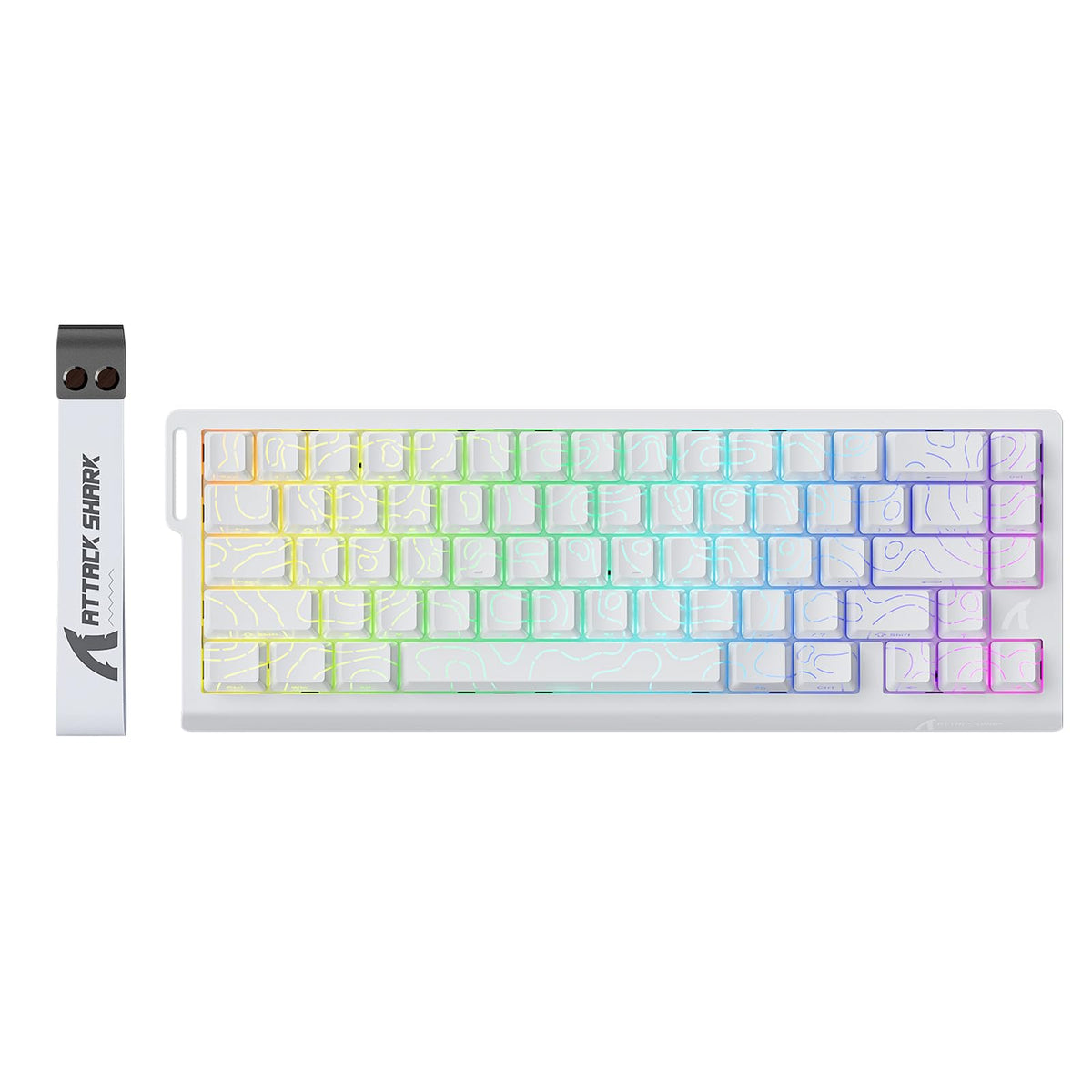 ATTACK SHARK X68 HE 8000Hz Rapid Trigger Keyboard, 0.01mm RT Accuracy Wired Gaming Keyboard with Magnetic Switch, Adjustable Actuation, Rapid Trigger, Snap Tap, RGB Lighting for PC/Mac, Black