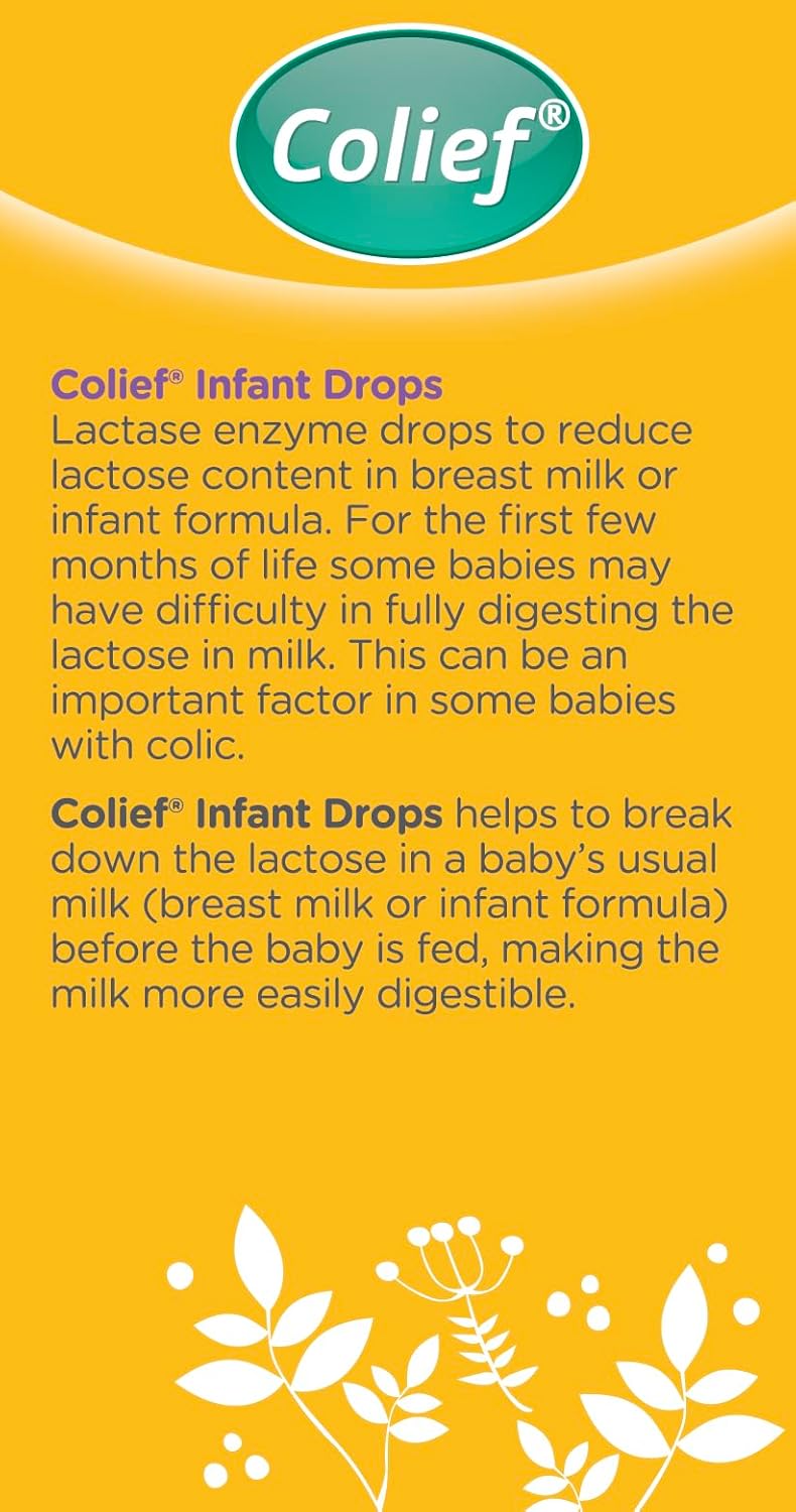 Colief Infant Drops | Lactase Enzyme Drops | Natural Colic Relief for Babies | Reduces Bloating, Wind and Crying | (15ml)