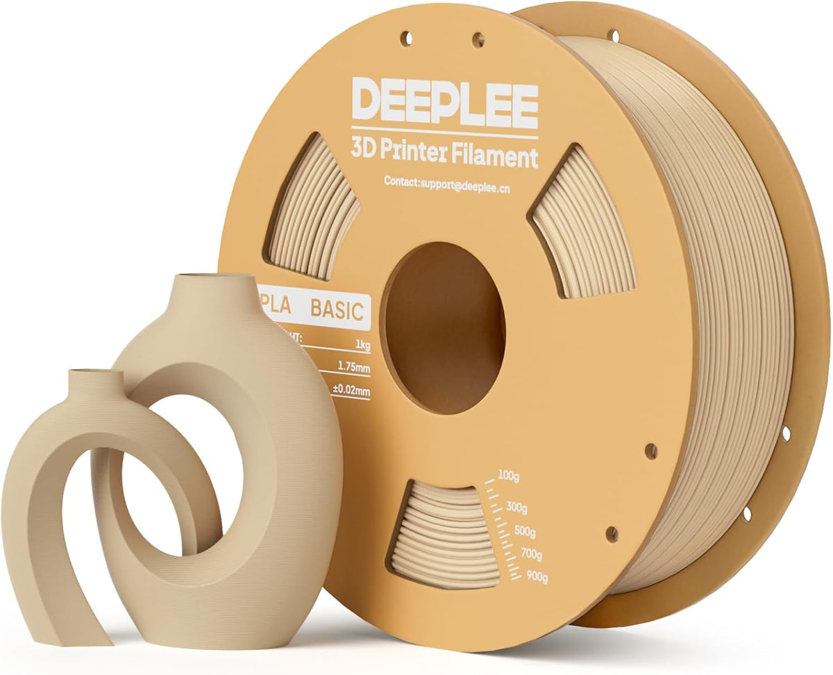 DEEPLEE PLA Filament 1.75mm, Basic 3D Filaments Beige 1kg
