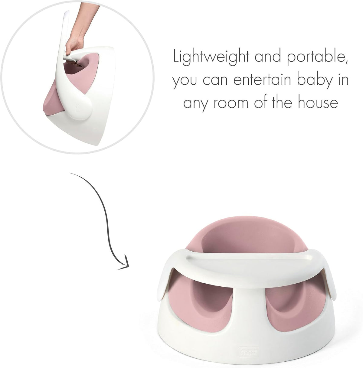 Mamas & Papas Baby Snug Floor Seat and Activity Tray - Blossom (Pink)