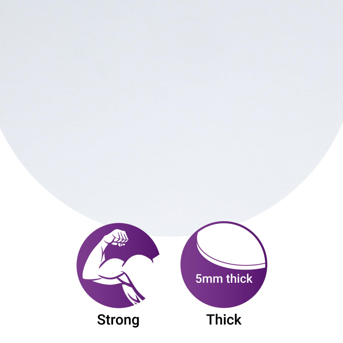 Culpitt Black 10" Masonite Cake Board | Extra Strong, Round, 5mm Thick