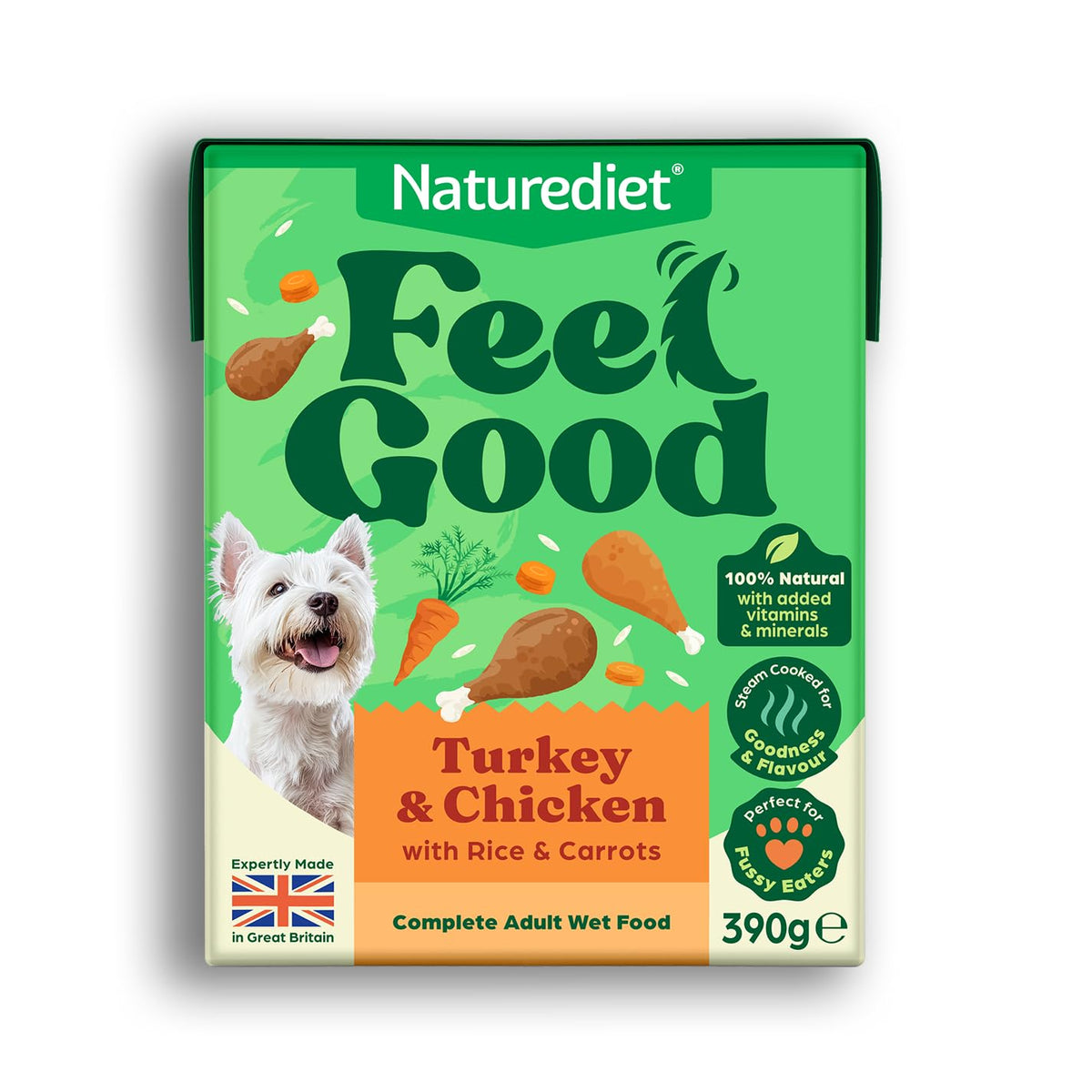 Naturediet Feel Good Wet Dog Food Selection Pack, 390g x 16 Cartons