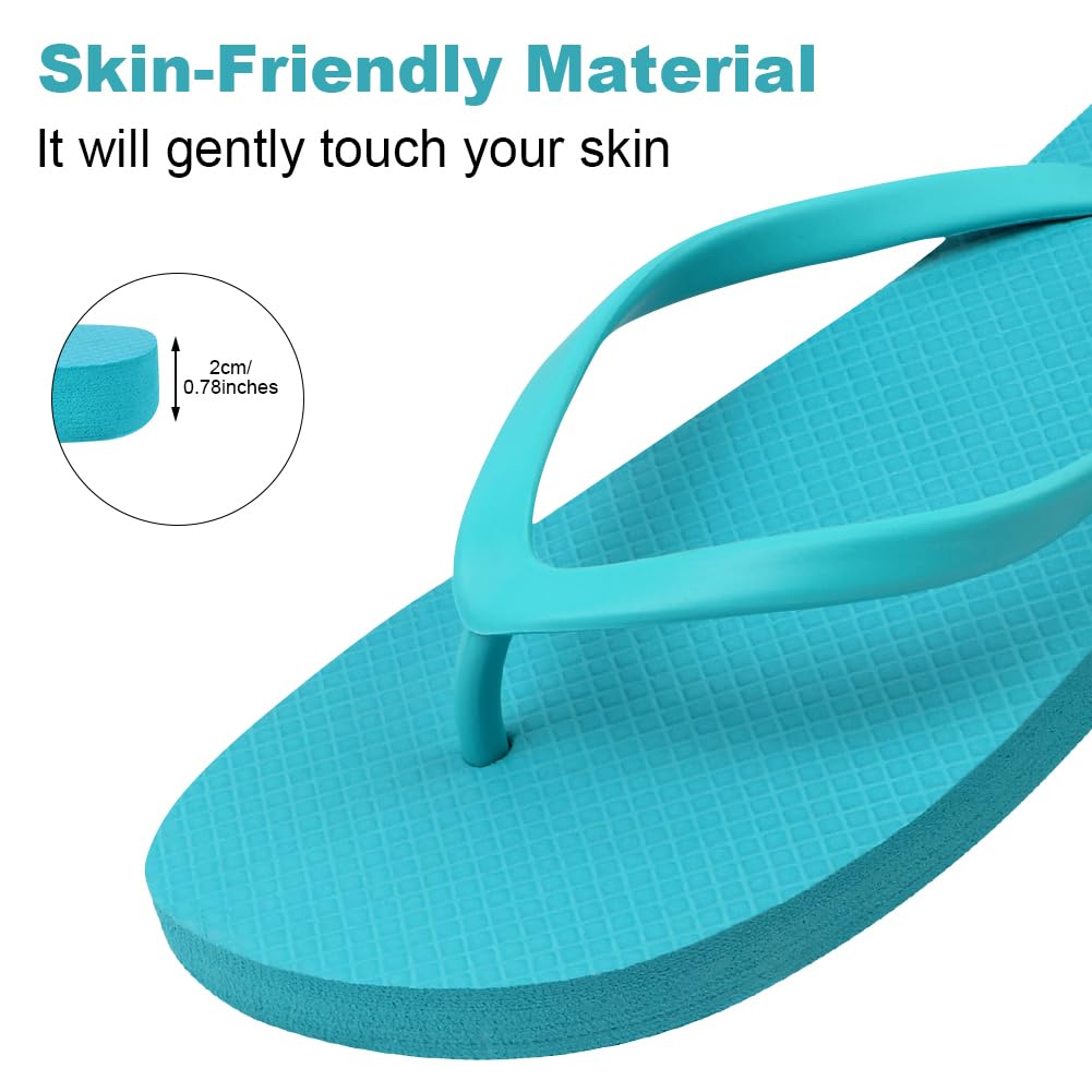 Aomig Unisex Flip Flops Ladies Girls Mens Flatform Beach Flip-Flop Slim Rubber Flip Flops Women's Yoga Mat Comfortable Beach Platform Sandals Slip-Resistant Flat Flip Flops