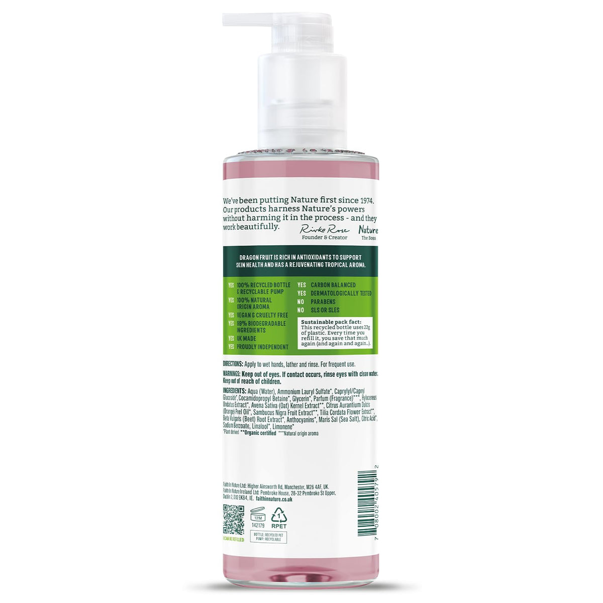 Faith In Nature Natural Aloe Vera and Tea Tree Hand Wash, Nourishing, Vegan and Cruelty Free, No SLS or Parabens, 400 ml