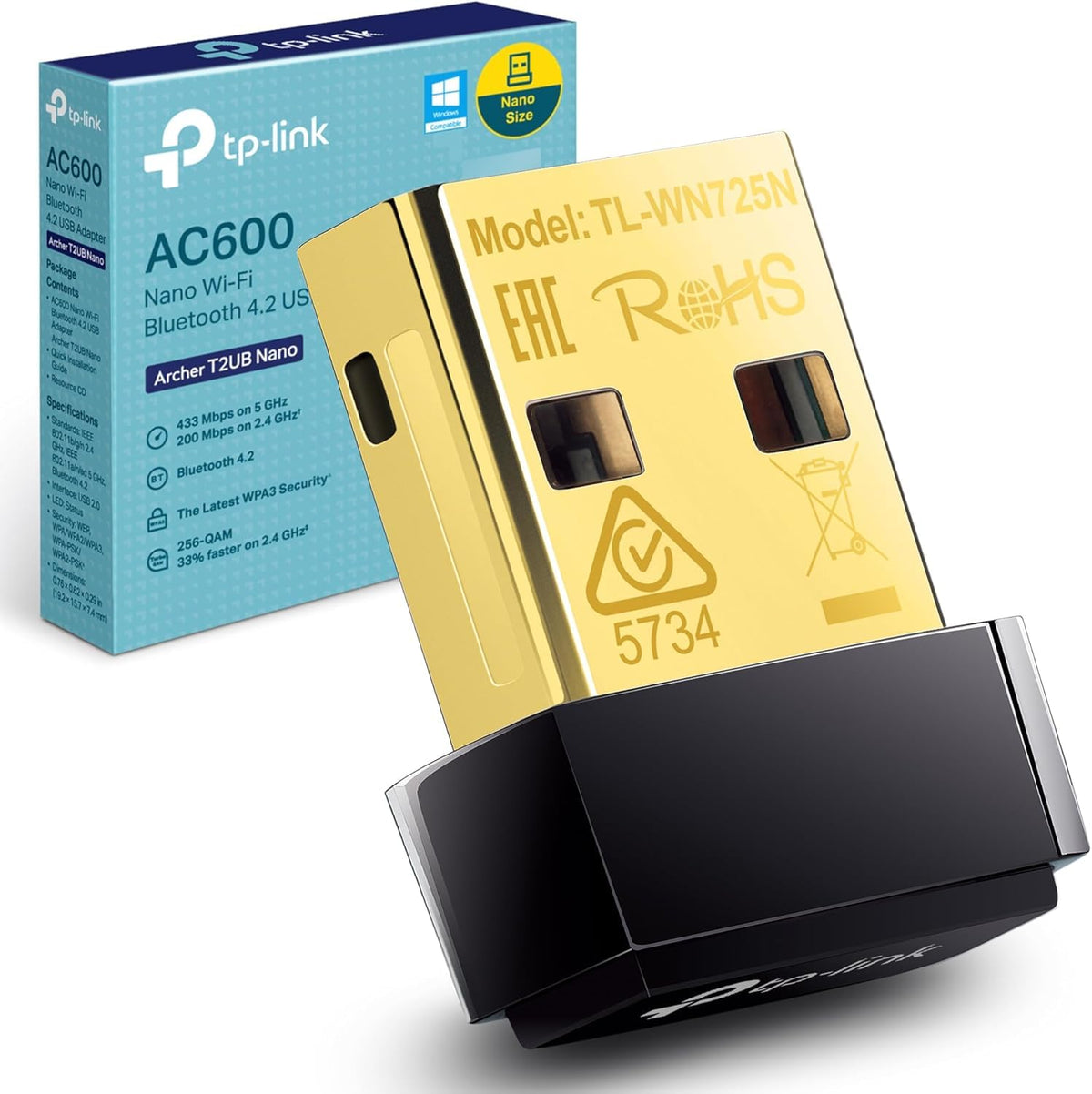 TP-Link UB600 Bluetooth 6.0 USB Adapter for PC, Nano Bluetooth Dongle