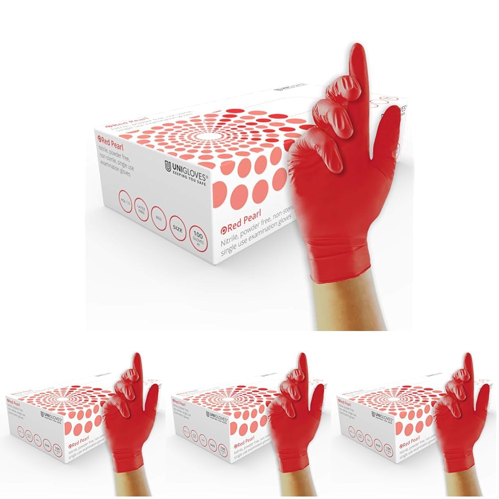 Unigloves White Pearl Nitrile Examination Gloves