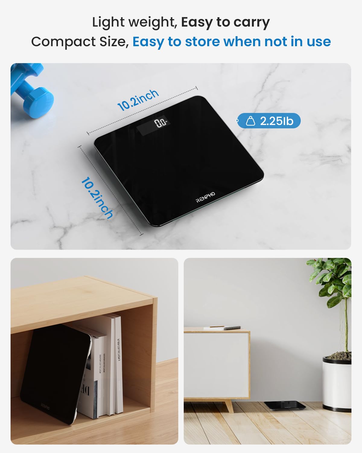RENPHO Weighing Scales for Body Weight, High Precision, LED Display,Core 1S