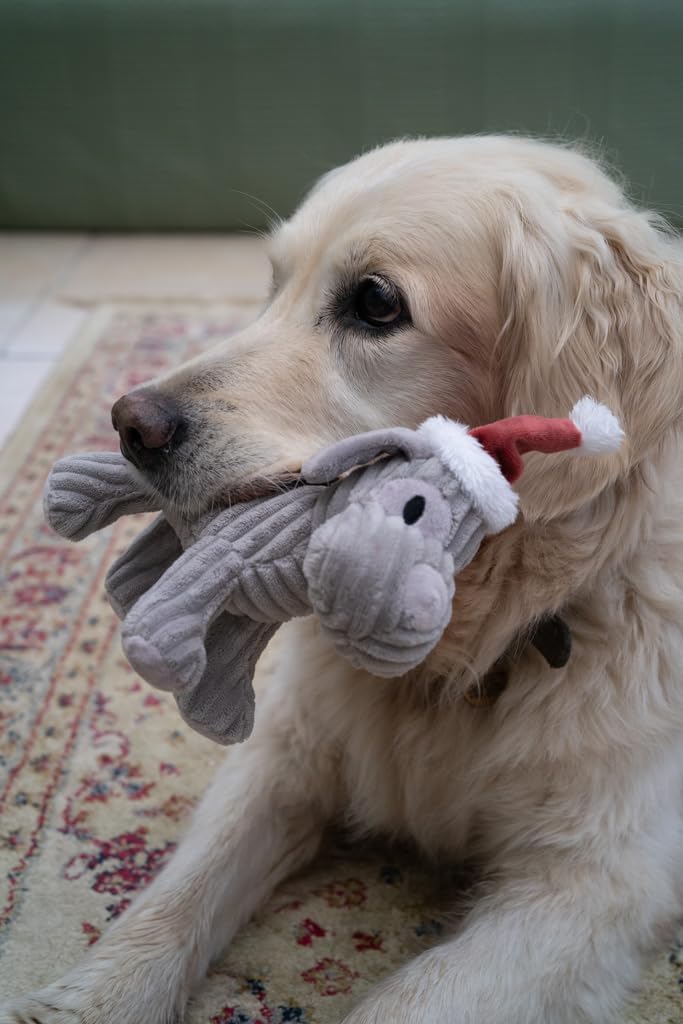 Petface Christmas Freddi Plush Dog Toy with Built-In Squeaker (Pack of 1)