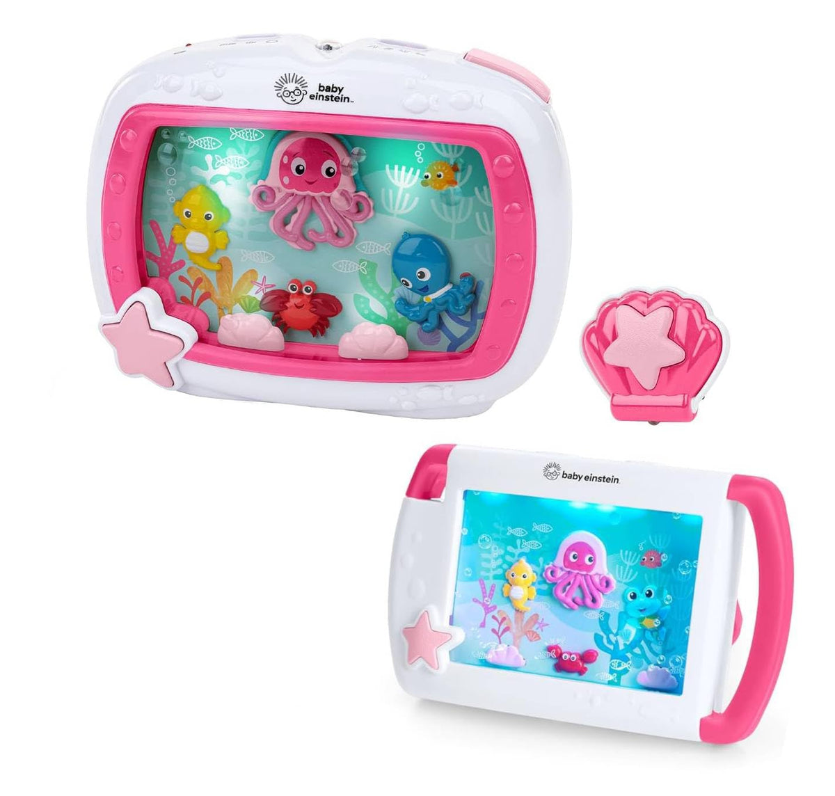 Baby Einstein Sea Dreams Soother, Crib Toy with Remote, Baby Sleep Aid, Calming Lights & Melodies, Newborn and Up