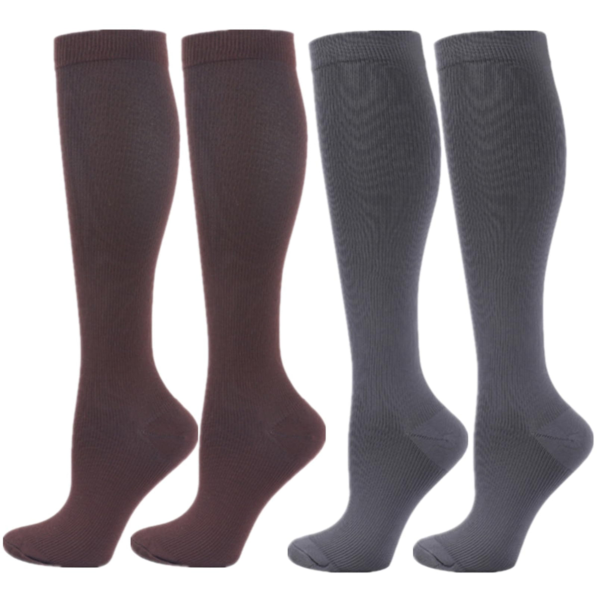 Compression Socks for Women Men, 2/3/4/6 Pairs 20-25mmHg Knee High Socks Compression Stockings for Sport, Athletic, Edema, Diabetic, Varicose Veins, Travel, Pregnancy, Nursing
