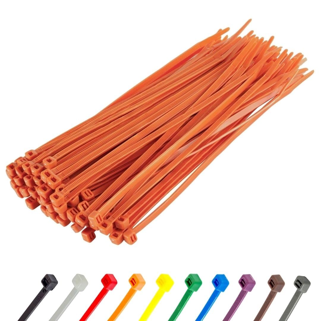 Gocableties Small Silver Cable Ties, 100mm x 2.5mm, Pack of 100, 4” Premium Nylon Zip Ties, Plastic Tie Wraps, Secure Self-Locking Mechanism, for Home, Garden, Office and DIY