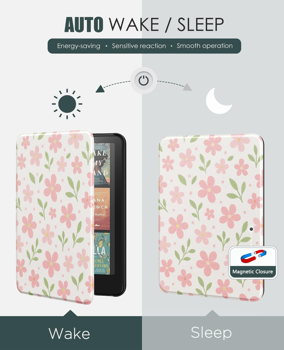 MoKo Case for 7" Kindle Paperwhite 12th Gen & Colorsoft 2024, Denim Black