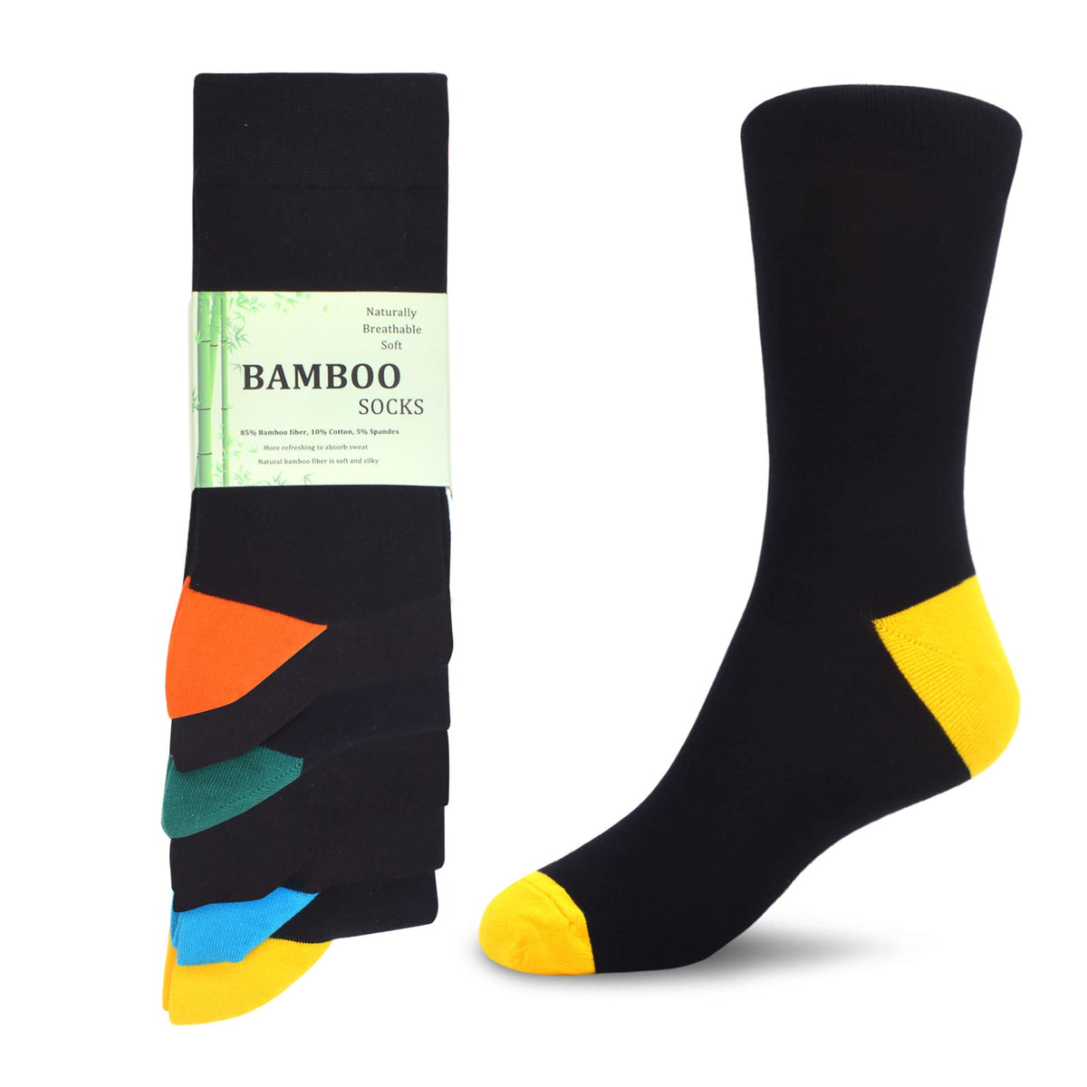 WeciBor Men's Bamboo Seamless Socks 6/12 Pack
