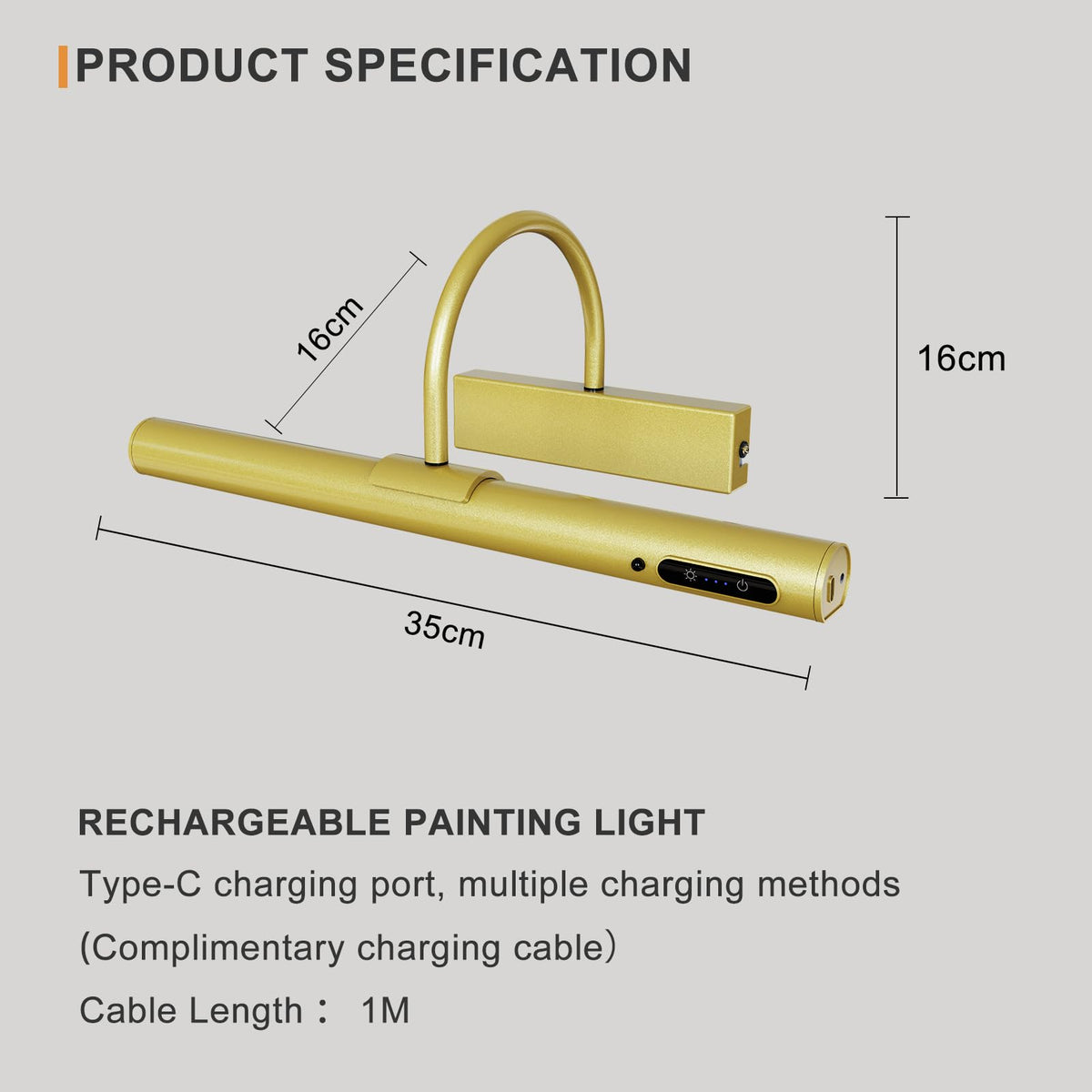 HARPER LIVING Rechargeable Picture Light with Remote, Dimmable and 3 Colour Temps, Battery Operated Wall Light with Timer & Memory, LED Display Lamp for Dartboard Pictures Frame Gallery-Black