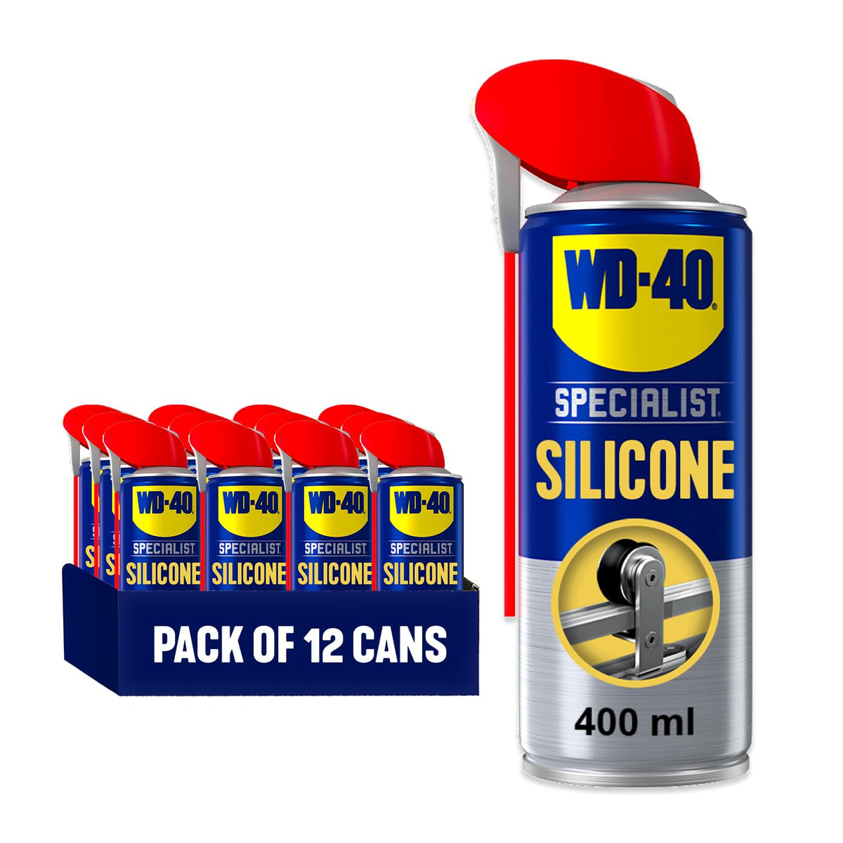 WD-40 Specialist Silicone Lubricant Spray, Smart Straw, All-Weather, 400ml