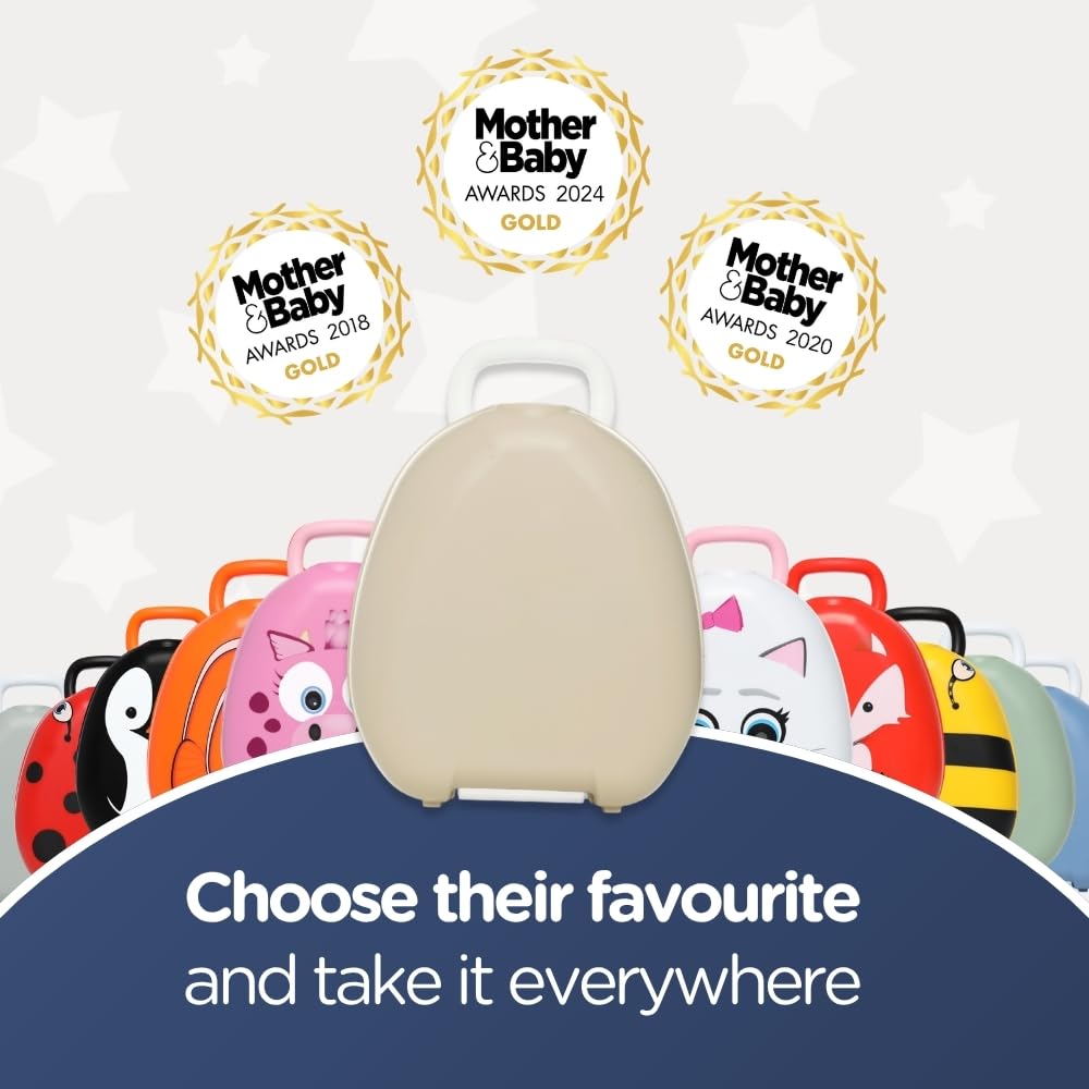 My Carry Potty - Travel Potty, Award-Winning Portable Toddler Toilet Seat for Kids to Take Everywhere (Ladybird)