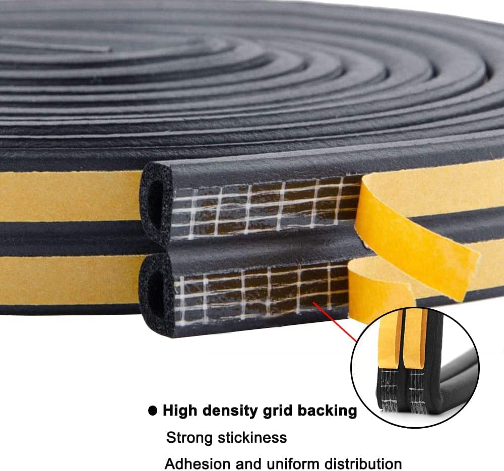 Draught Draft Excluder Tape for Door Windows, 6M Foam Sealing Strip