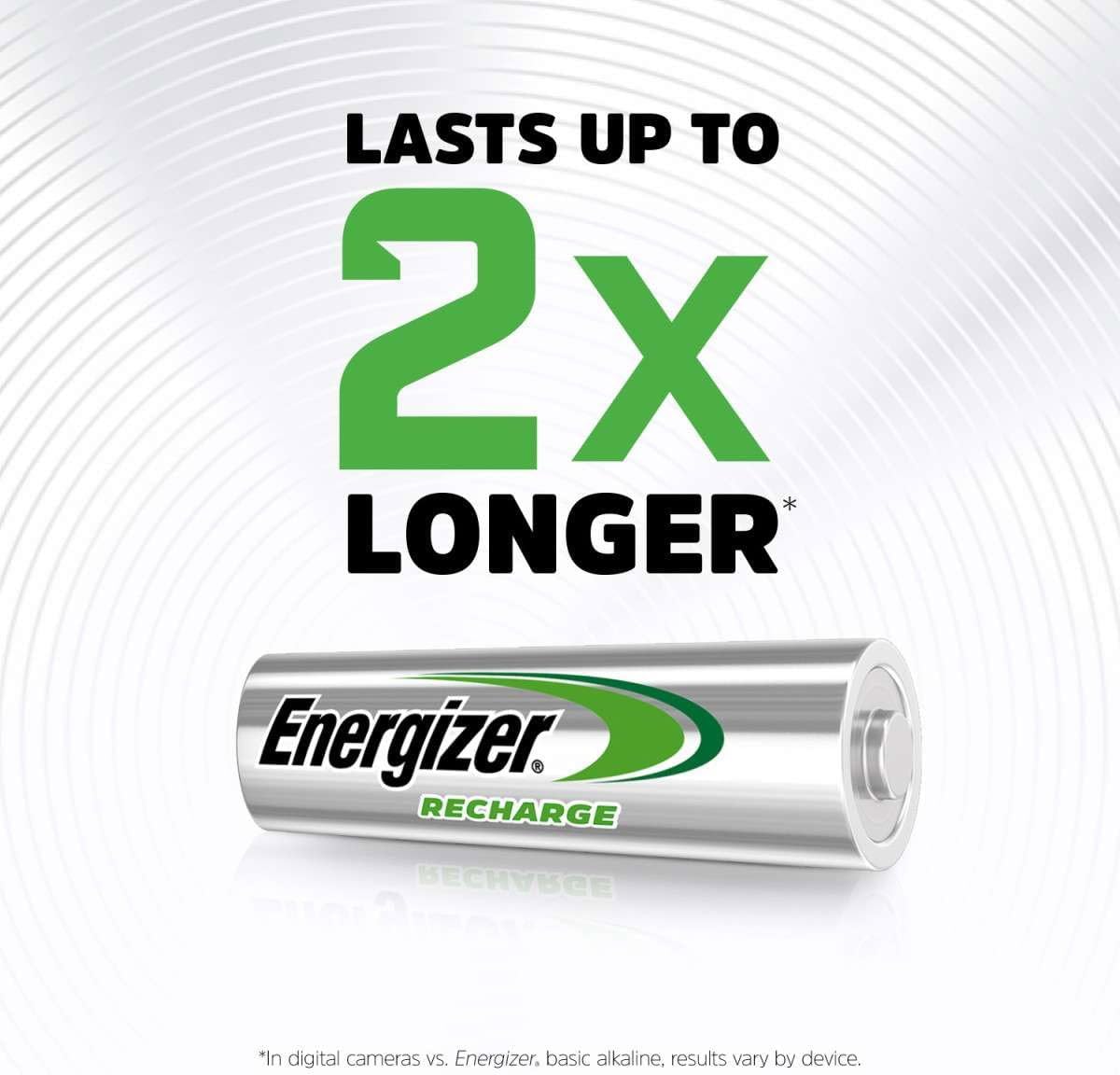 Energizer Recharge Universal Rechargeable AA Batteries (4 Pack) 1300 mAh