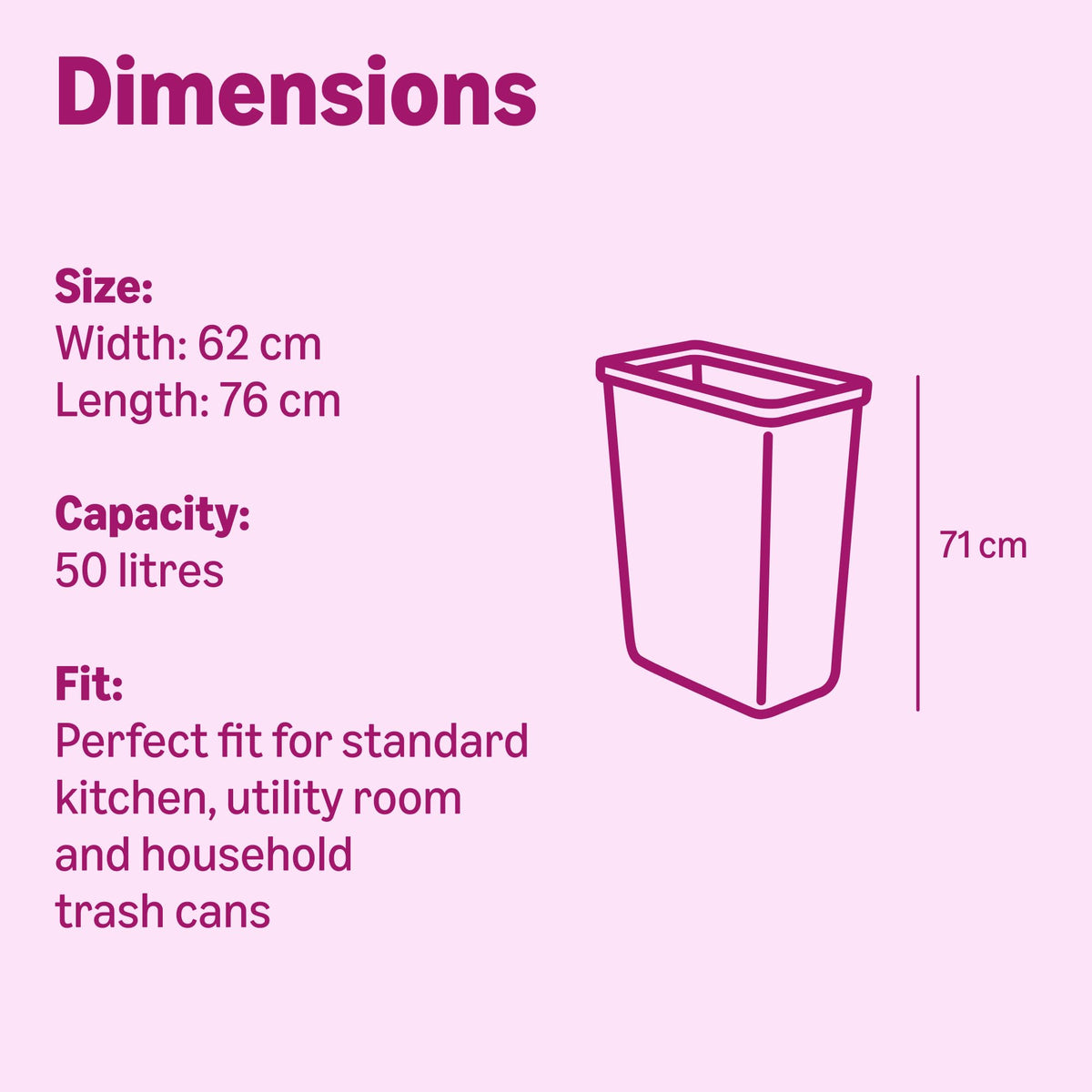 by Amazon Bin Liners with Carry Handles, 25 Litre, Transparent, 30 Count