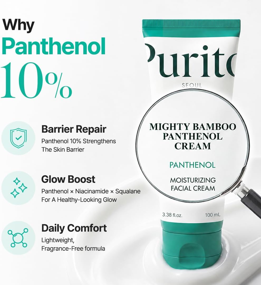 PURITO Panthenol 10% Cream for Sensitive Skin, 100mL