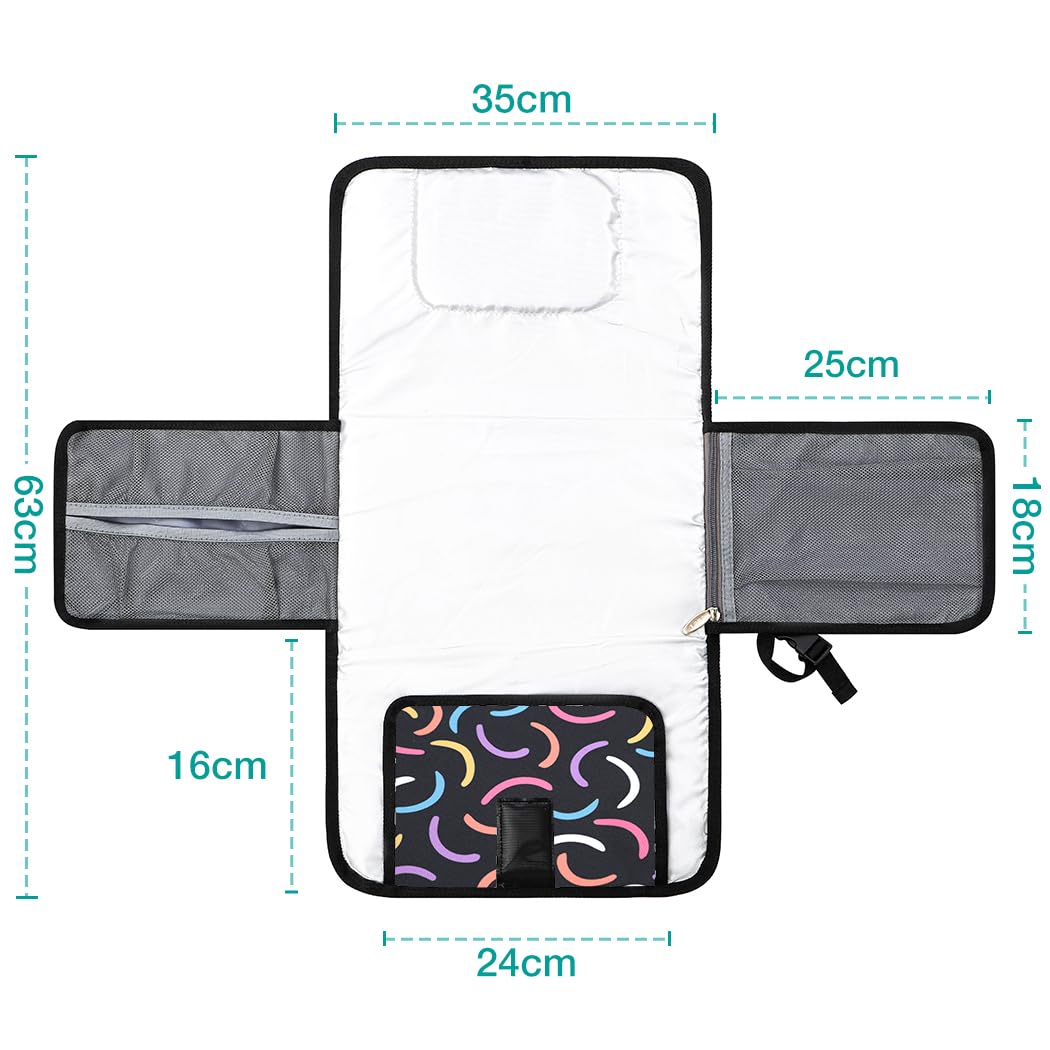 Lekebaby Portable Nappy Changing Mat Travel Baby Change Mat