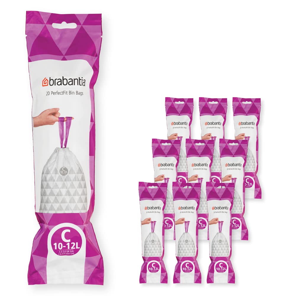 Brabantia Heavy Duty Perfect Fit Bin Liners (5 Packs of 20) 10-12 Litre