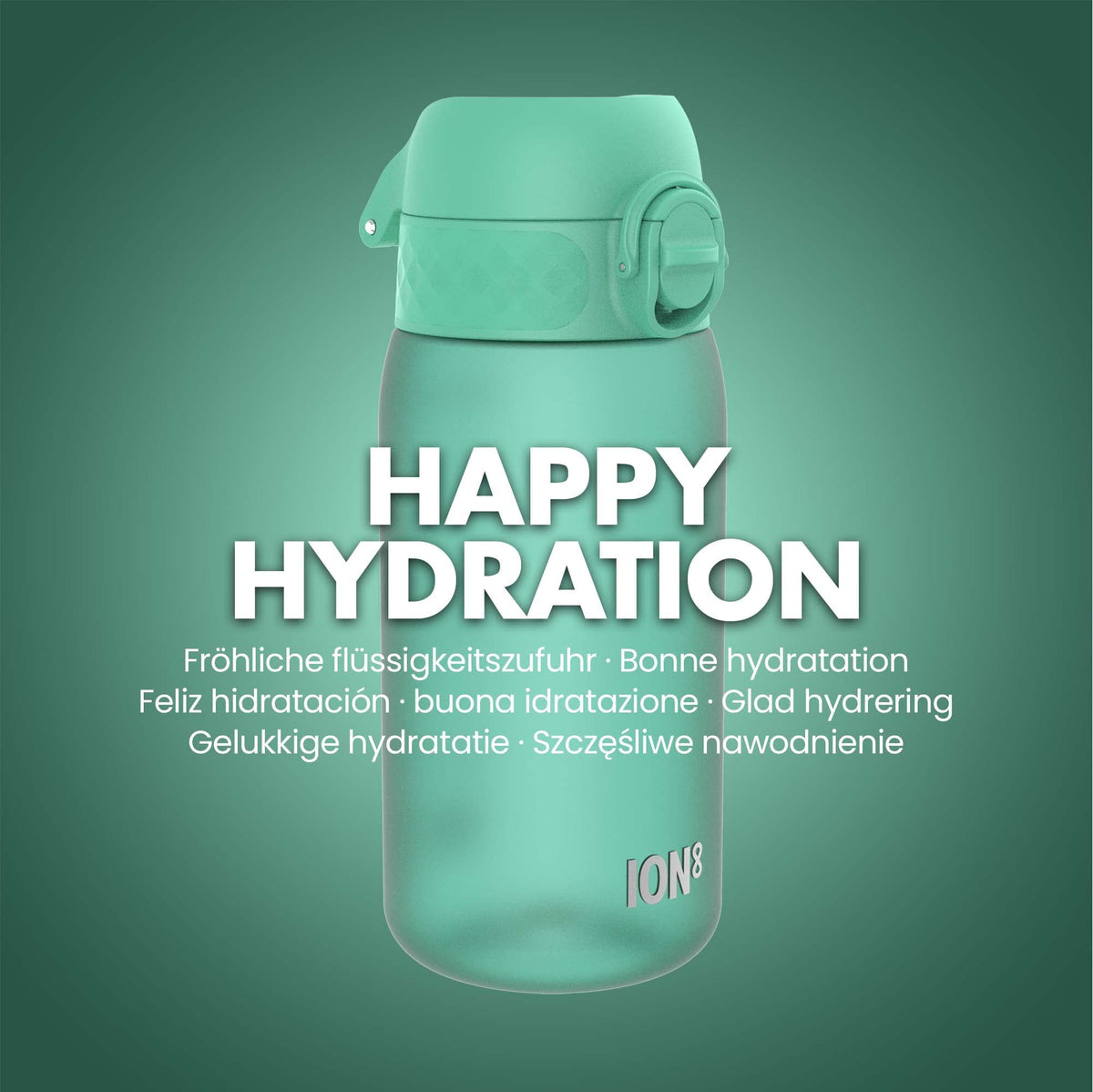 ION8 Kids Water Bottle, 350 ml/12 oz, Leak Proof, Easy to Open, Secure Lock, Dishwasher Safe, Carry Handle, Hygienic Flip Cover, Easy Clean, Odour Free, Rose Pink