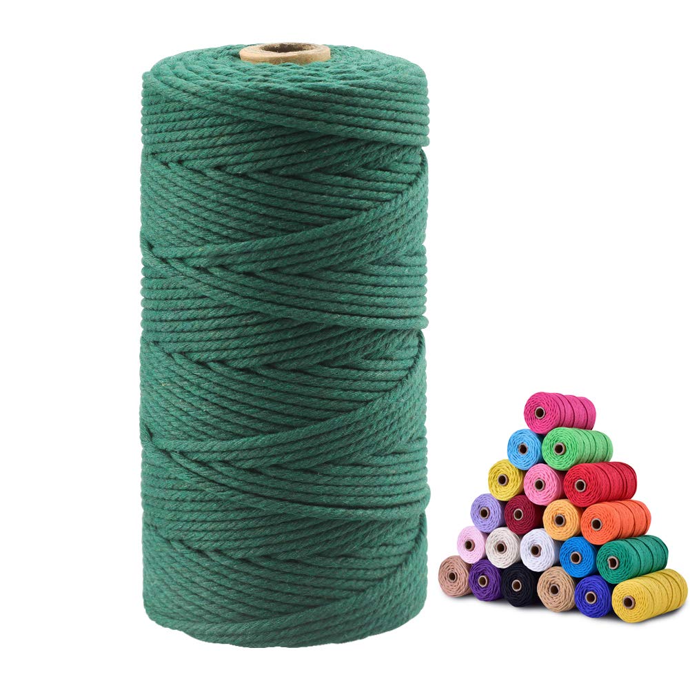 jijAcraft 4MM White Macrame Cord: 100M Cotton String Twine for Crafts